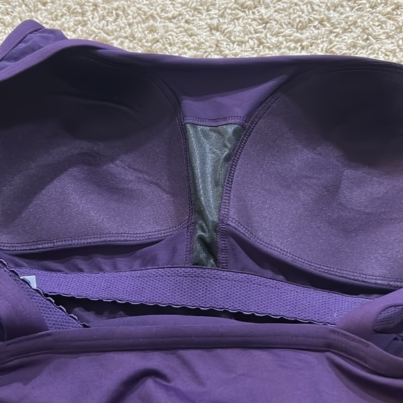 Lands End Women's Smoothing Control High Neck Tankini Swimsuit Top Purple 20W - Picture 10 of 10